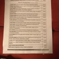 Indian menu at Nidda in Frankfurt