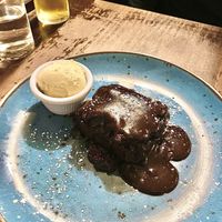 vegan brownie  at La Caverna in Dublin
