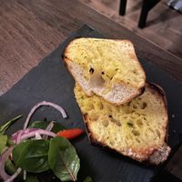 garlic bread  at La Caverna in Dublin