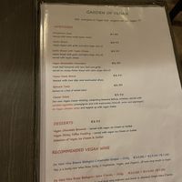 menu  at La Caverna in Dublin