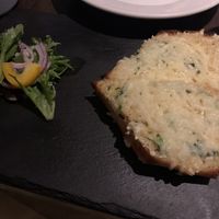 Vegan cheesy garlic bread  at La Caverna in Dublin