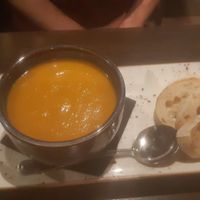 Vegan vegetable soup at La Caverna in Dublin