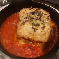 Vegan lasagne at La Caverna in Dublin