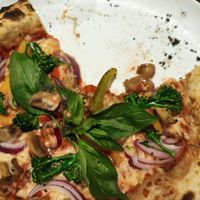Pizza (no ham though) at La Caverna in Dublin