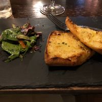 Vegan garlic bread at La Caverna in Dublin