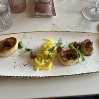 Mushroom scallops  at Twelve Eatery in Bournemouth