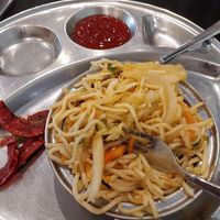 Hakka noodles!! They have an indo-chinese section in their menu as well! at Saravana Bhavan in Ilford