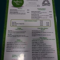 Menu at Khun Pui in Auckland