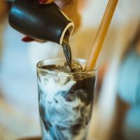 Charcoal drink at The Milkman's Daughter in Mermaid Beach