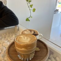 Biscoff latte and soy cap  at The Milkman's Daughter in Mermaid Beach