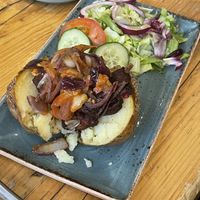 Baked potatoes and falafel  at Route 7 in Aviemore