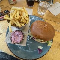 Vegan burger  at Route 7 in Aviemore