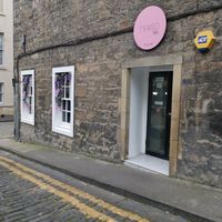 The entrance at Naked Bakery in Edinburgh