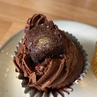Nutella brownie cupcake at Naked Bakery in Edinburgh