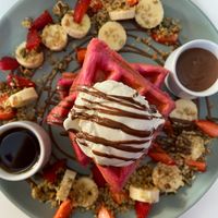 Notella waffles at Naked Bakery in Edinburgh