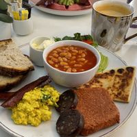 Vegan full Scottish breakfast   at Naked Bakery in Edinburgh