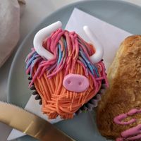 Irn bru cupcake at Naked Bakery in Edinburgh