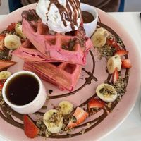 Notella waffles  at Naked Bakery in Edinburgh