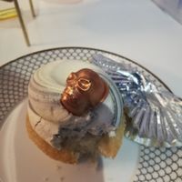 White choc and raspberry cupcake with skull at Naked Bakery in Edinburgh