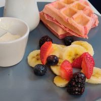 Kids waffles at Naked Bakery in Edinburgh