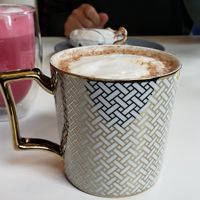 Beetroot latte and chai latte at Naked Bakery in Edinburgh