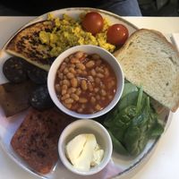 Scottish breakfast  at Naked Bakery in Edinburgh