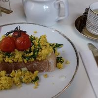Scrambled tofu on toast at Naked Bakery in Edinburgh