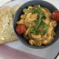 Mac and cheese  at Naked Bakery in Edinburgh