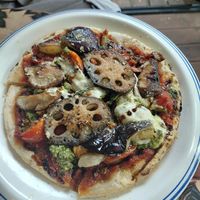 Garden pizza at HOME Bistro and Cafe in Busan