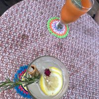 Carrot, coconut concoction, and lemon  ade  at HOME Bistro and Cafe in Busan