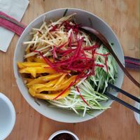 noodles!  at Beijing Vegan Hut in Beijing