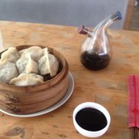 Steamed dumplings at Beijing Vegan Hut in Beijing