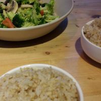 Broccoli and mushroom stir fry at Beijing Vegan Hut in Beijing