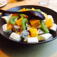 Incredibly fresh fruit salad at Beijing Vegan Hut in Beijing