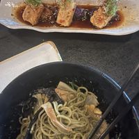  Nasu No Agebitashi & vegan miso ramen   at Imadake Izakaya in Montreal