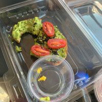 avo toast needs more salt but still pretty good. $7 comes with a side of fruit that i ate already, oopsie!  at Fruta in Chandler