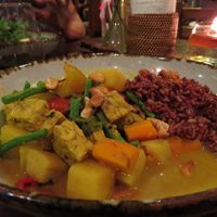 Tempeh Cashew Nut Curry at Kafe in Ubud