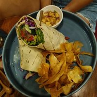 Pulled jackfruit wrap at Kafe in Ubud