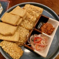 Crunchy tempeh and tofu at Kafe in Ubud