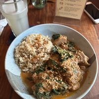 Jackfruit and tempeh in a peanut butter sauce   at Kafe in Ubud