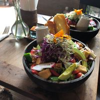Meg’s Big Salad & Kale Super Salad at Kafe in Ubud