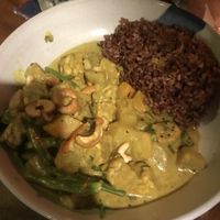 Tempe Cashew curry at Kafe in Ubud