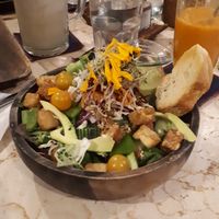 Vegan salad bowl at Kafe in Ubud
