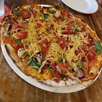 Vegan pizza  at Station Bar & Woodfired Pizza in Katoomba