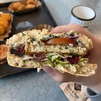 Vienna burger  at Swing Kitchen - Rosenthalerstraße in Berlin