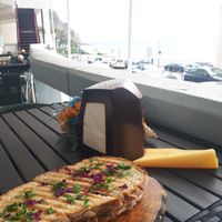 Mushroom vegan toast at Cantinho da Regina in Sesimbra