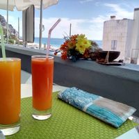 Orange and carrot juice at Cantinho da Regina in Sesimbra