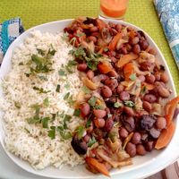 Feijoada Vegan: beans and different kinds of mushrooms at Cantinho da Regina in Sesimbra