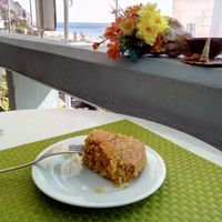 Vegan cake: orange and mushrooms! at Cantinho da Regina in Sesimbra