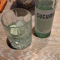 Cucumber lemonade at Leo's Juice and Burger in Luebeck